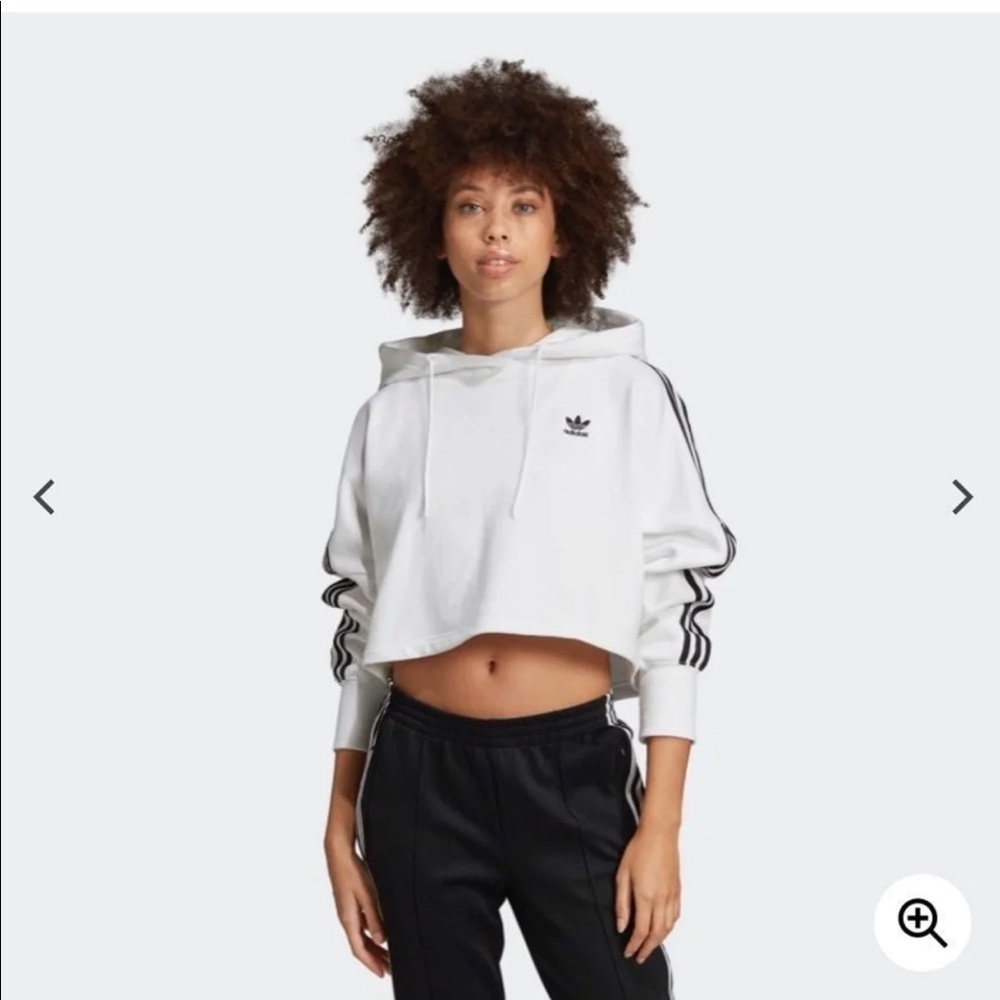 Adidas cropped hoodie women
